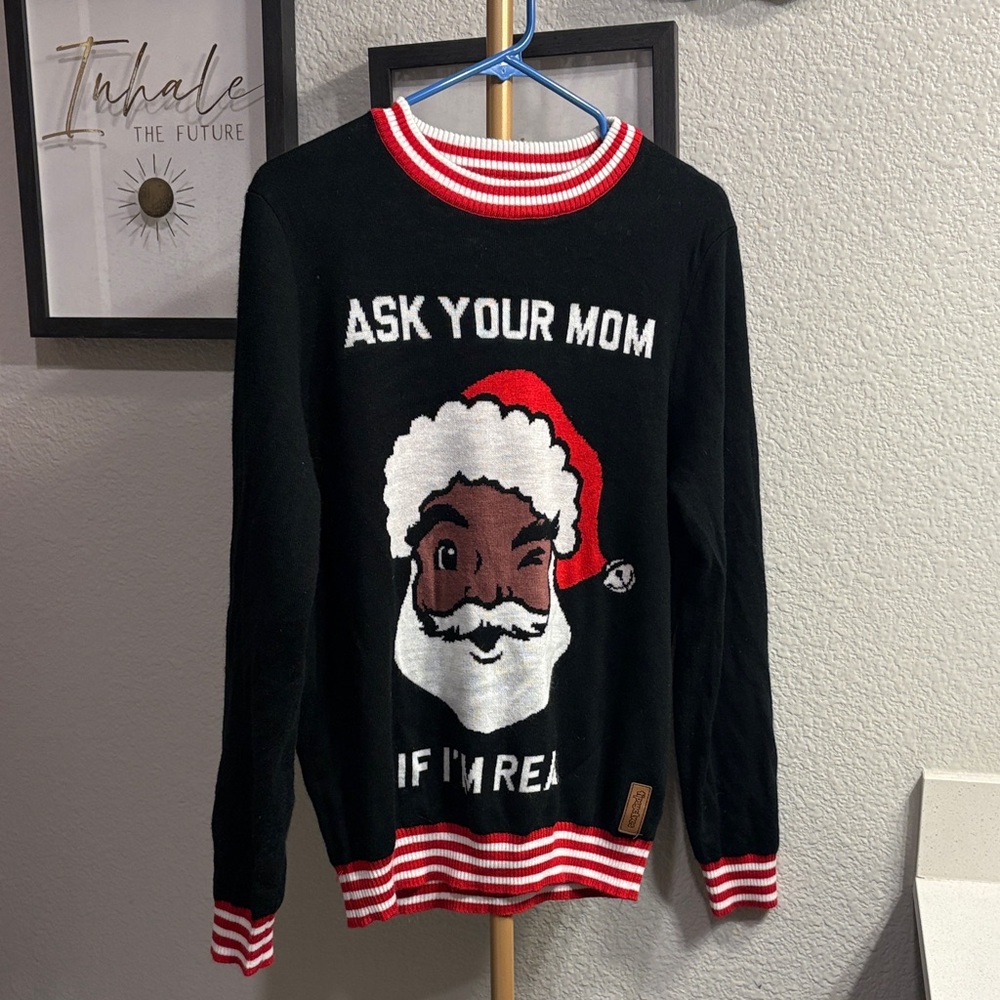 Tipsy Elves Black and Red Santa Sweater